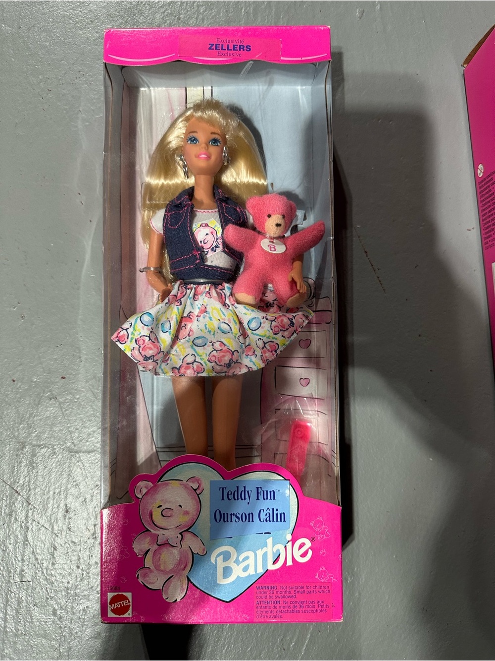 RARE Barbie Teddy Fun Ourson Câlin Zellers Exclusive